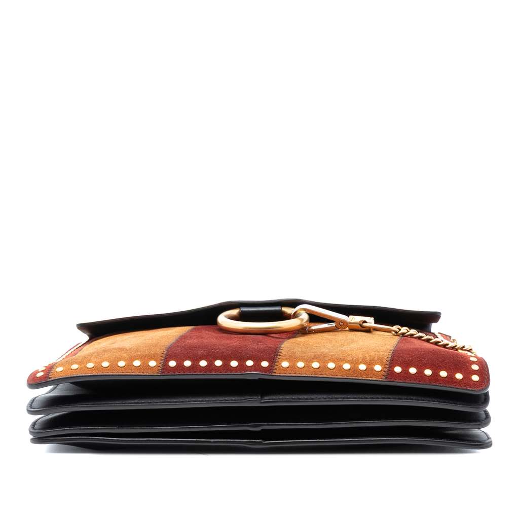 Chloé Medium Calfskin and Stitched Suede Faye Crossbody - 3