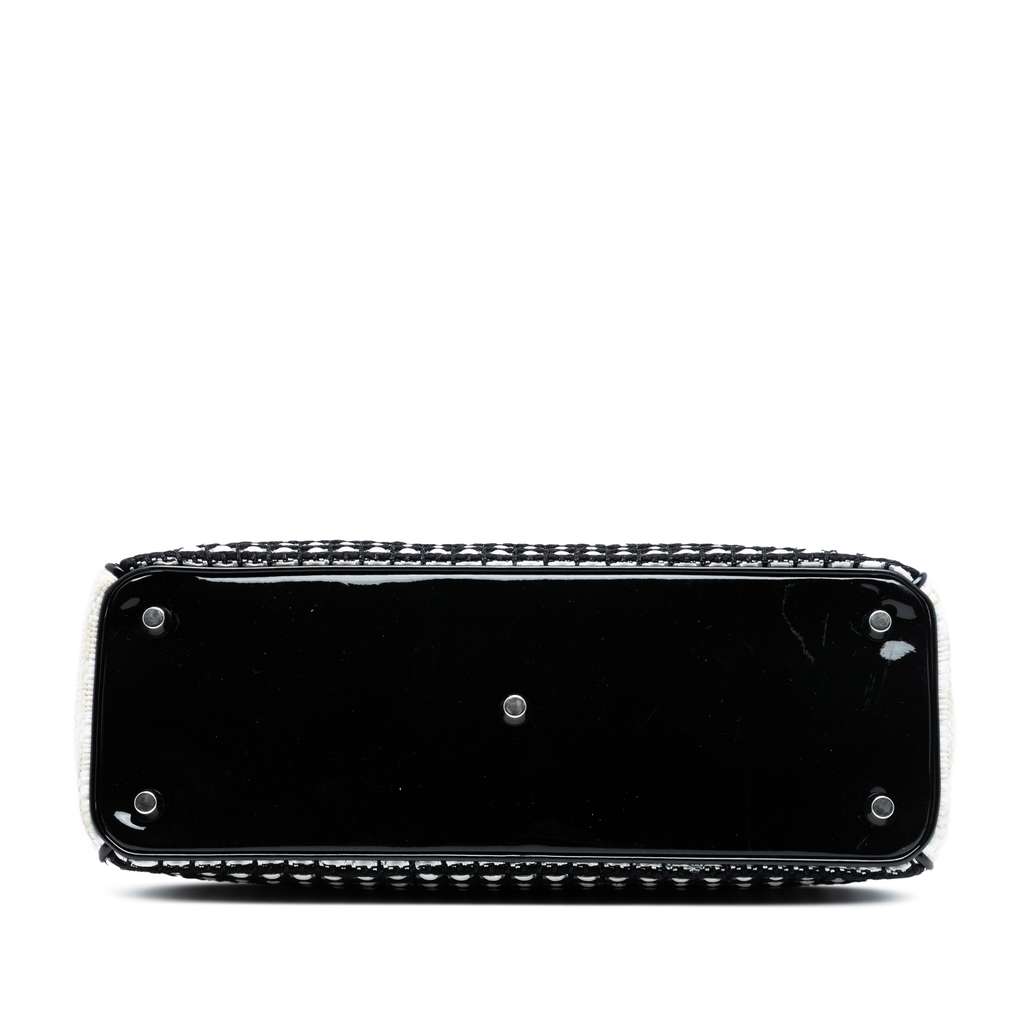 Dior Medium Patent and Tweed Diorissimo Satchel - 3