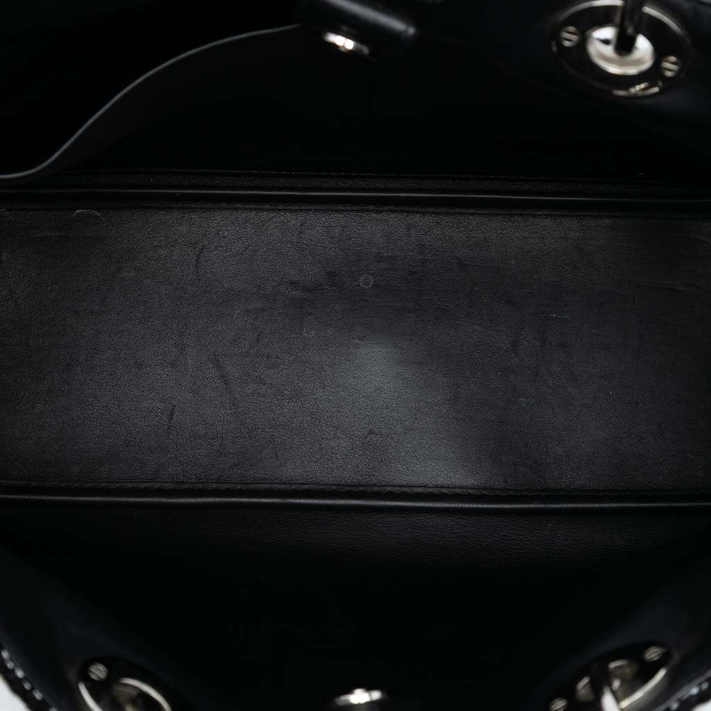 Dior Medium Patent and Tweed Diorissimo Satchel - 4