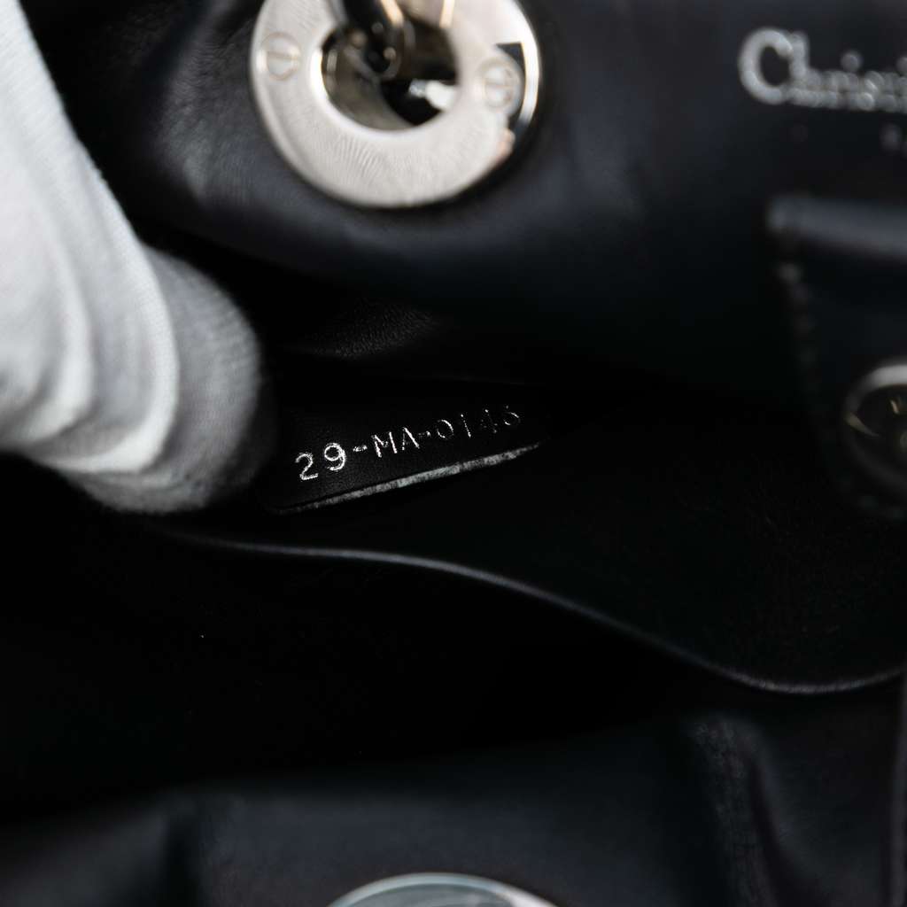 Dior Medium Patent and Tweed Diorissimo Satchel - 5