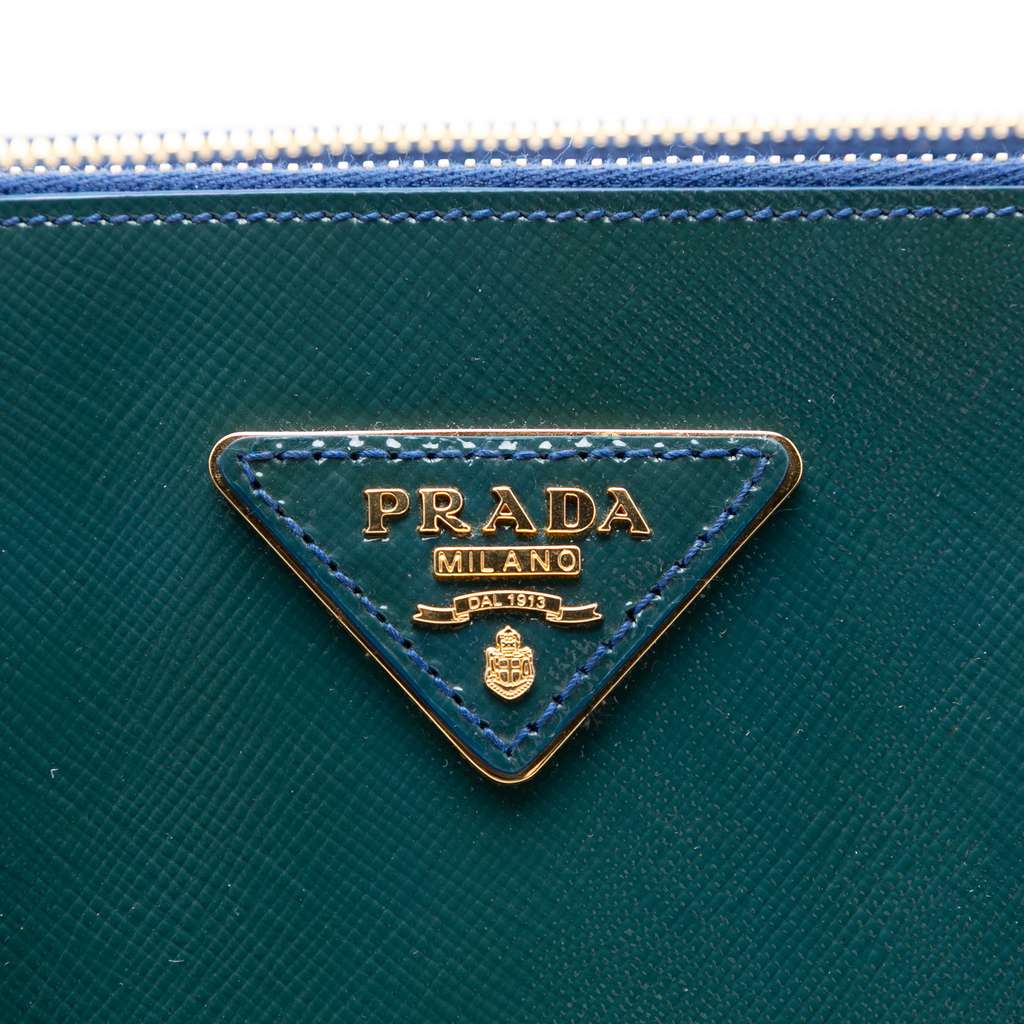 Prada Medium Saffiano Vernice Galleria Double Zip Satchel - 5