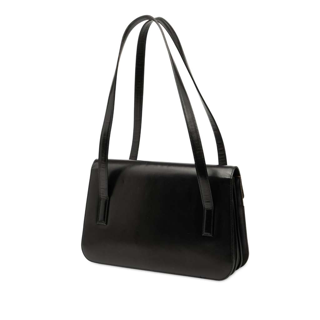 Burberry House Check Trimmed Leather Shoulder Bag - 2