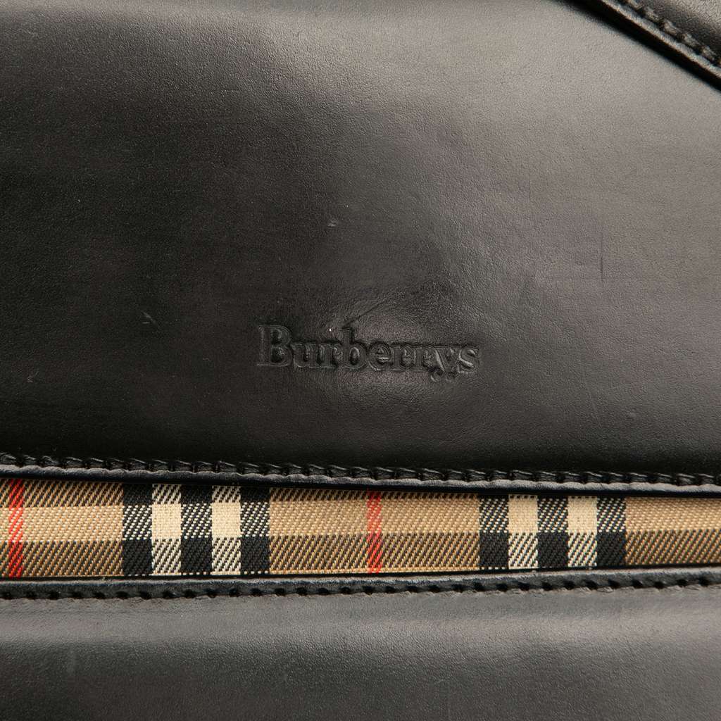 Burberry House Check Trimmed Leather Shoulder Bag - 5