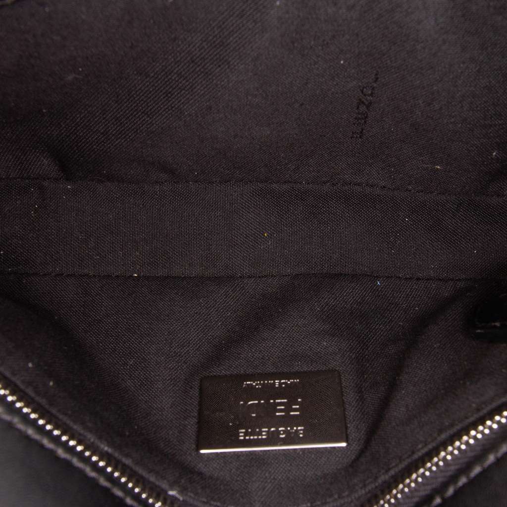 Fendi Zucca Coated Canvas FF 1974 Diagonal Convertible Baguette Satchel - 4