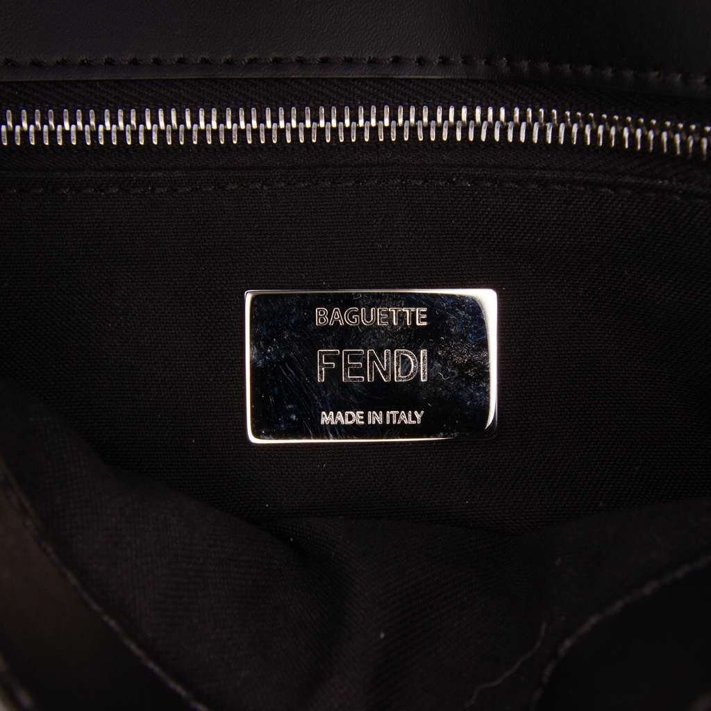 Fendi Zucca Coated Canvas FF 1974 Diagonal Convertible Baguette Satchel - 5