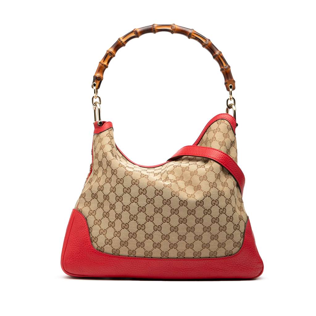 Gucci GG Canvas Bamboo Diana Satchel