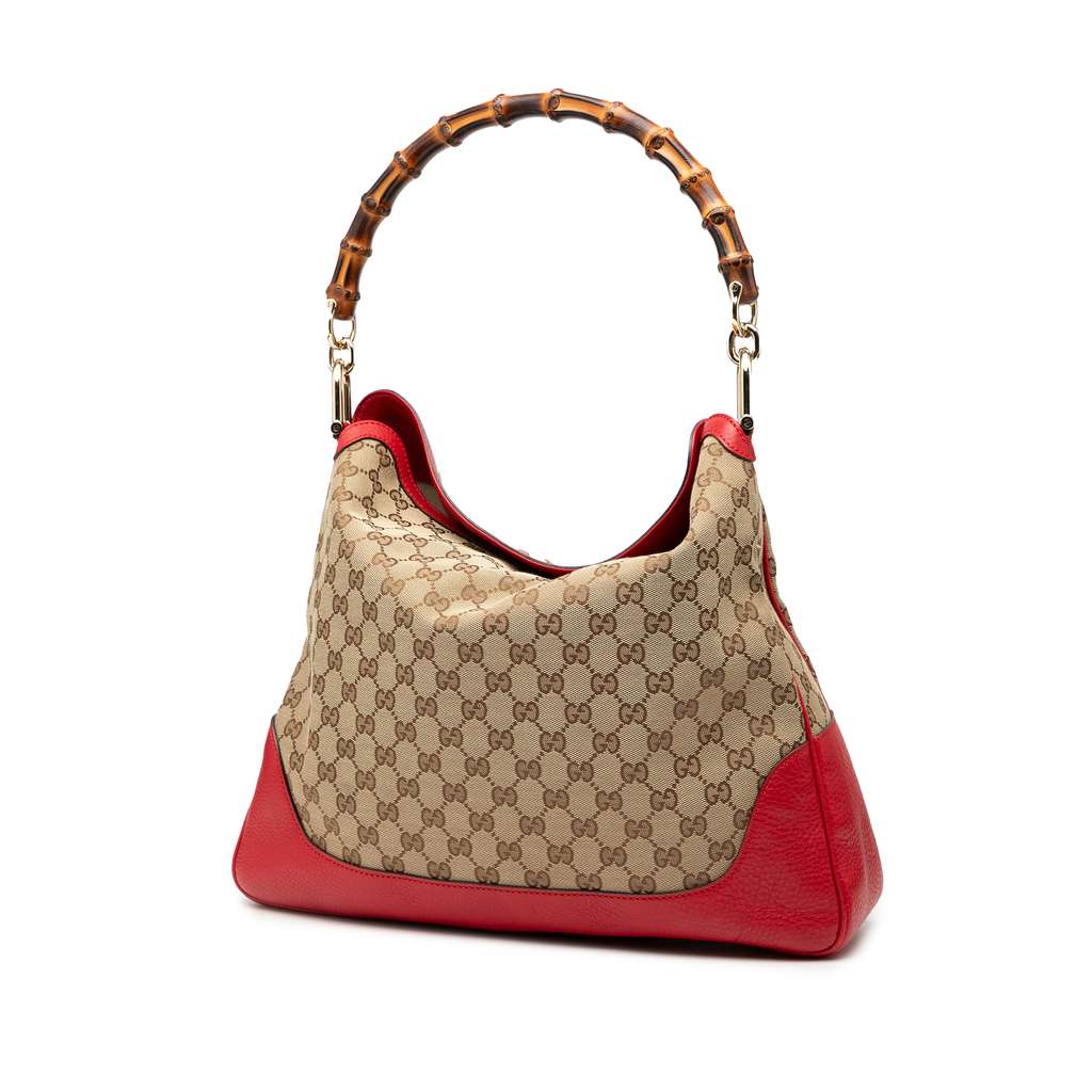 Gucci GG Canvas Bamboo Diana Satchel - 2