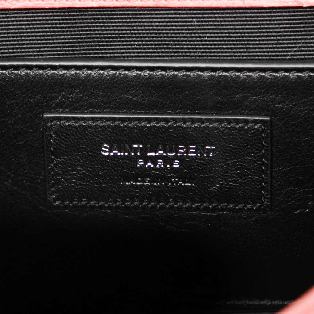 Saint Laurent Medium Croc Embossed Leather Kate Tassel Crossbody - 5