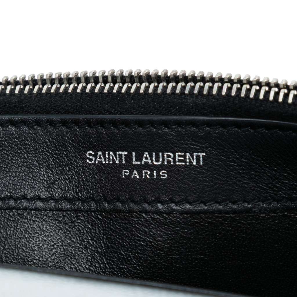 Saint Laurent Metallic Grain de Poudre Monogram Kate Tassel Wallet on Chain - 5
