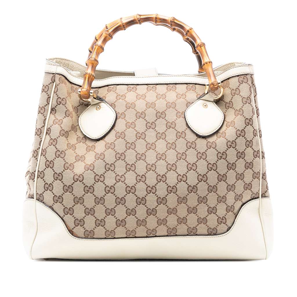 Gucci Medium GG Canvas Bamboo Diana Tote