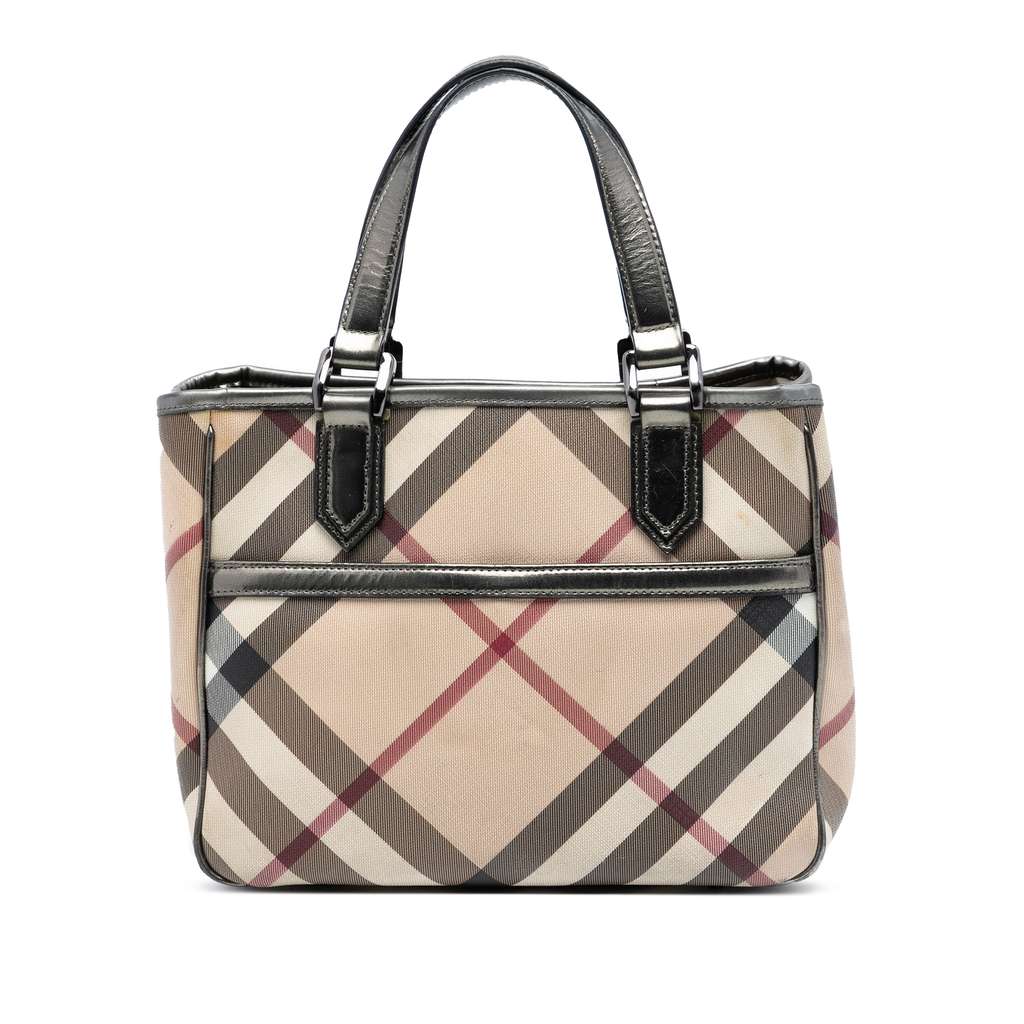 Burberry Supernova Check Coated Canvas Tote