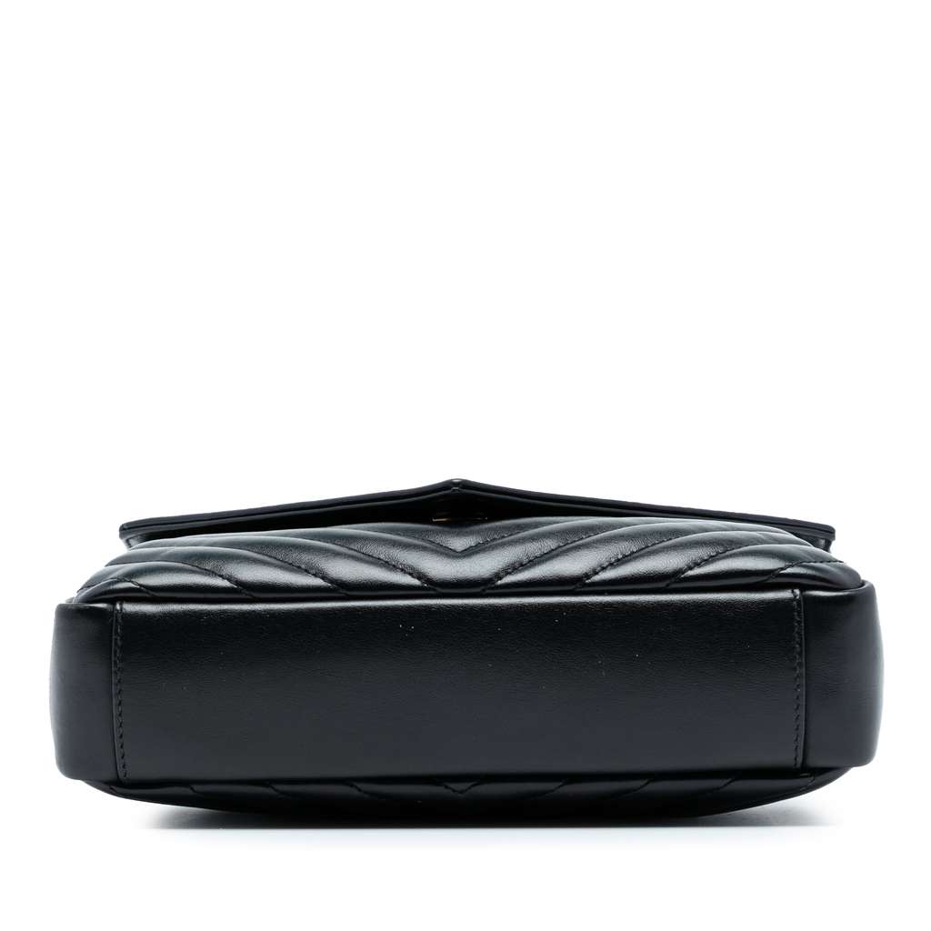 Saint Laurent Medium Chevron Studded Calfskin Monogram College Satchel - 3