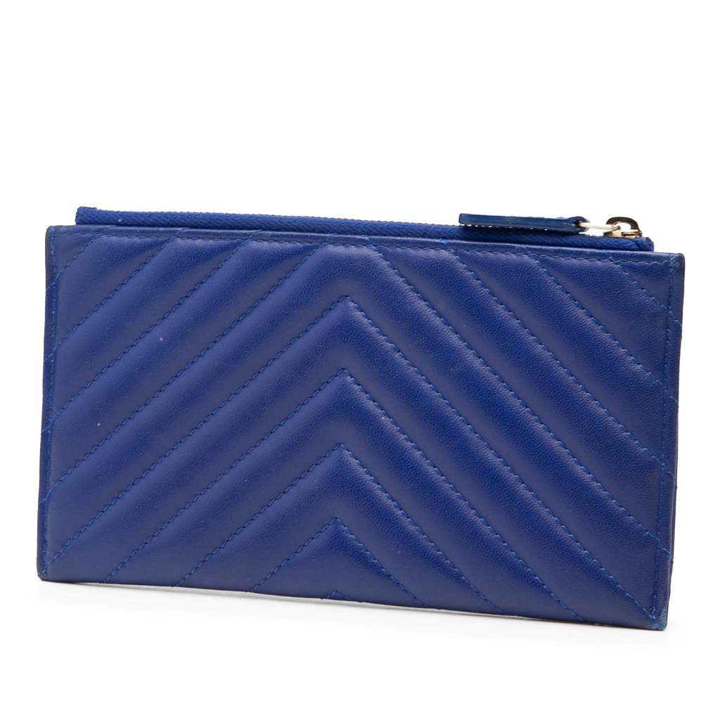 Chanel CC Chevron Calfskin Zip Wallet - 2