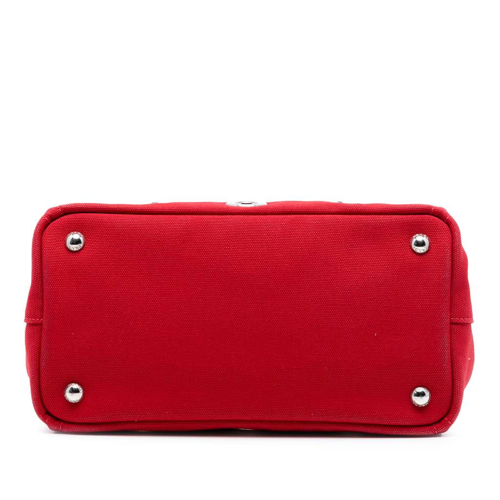 Prada Small Canvas Canapa Grommet Satchel - 3