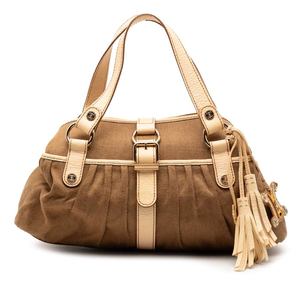 Celine Canvas Boogie Tassel Tote