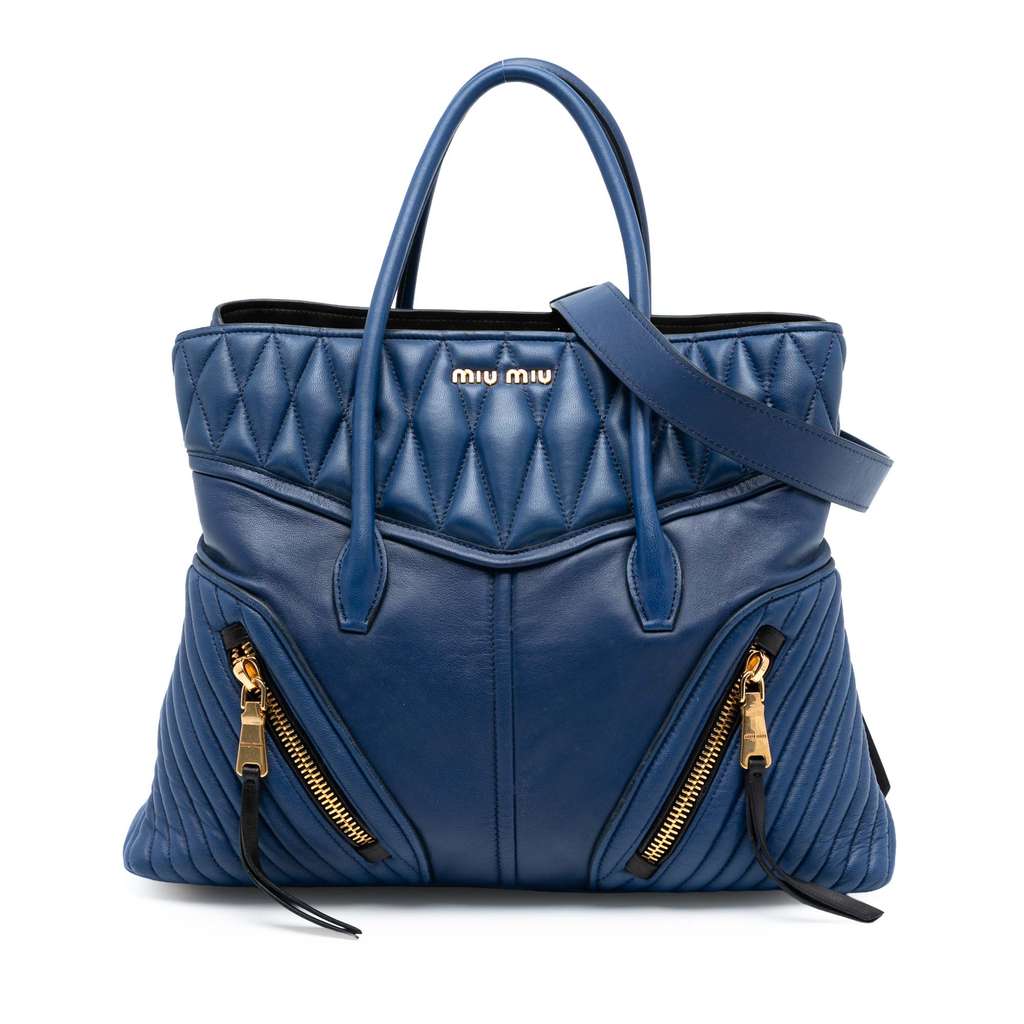 Miu Miu Large Nappa Biker Satchel