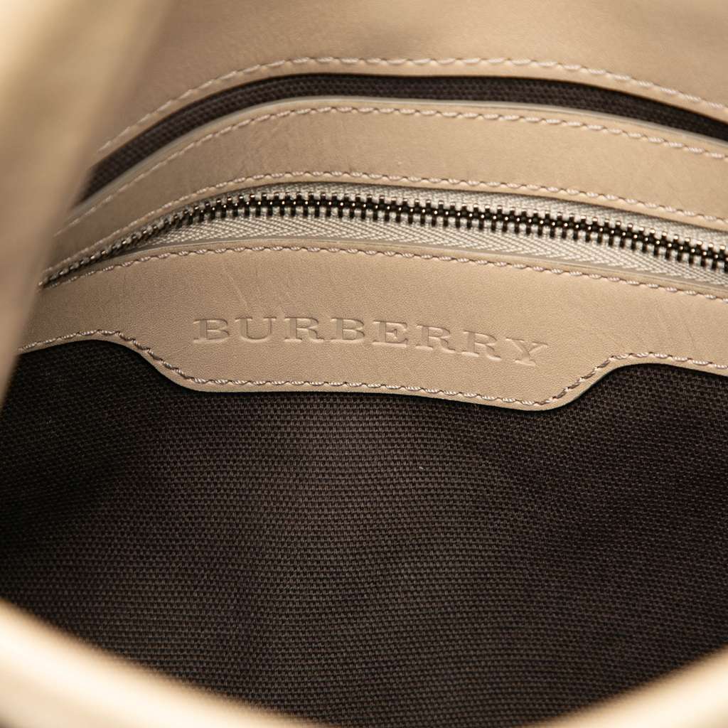 Burberry Medium Smoke Check Coated Canvas Walden Belted Hobo - 5