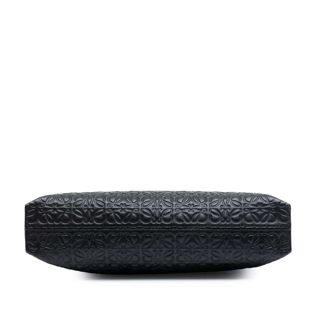 Loewe Embossed Anagram Leather Repeat T Clutch - 3