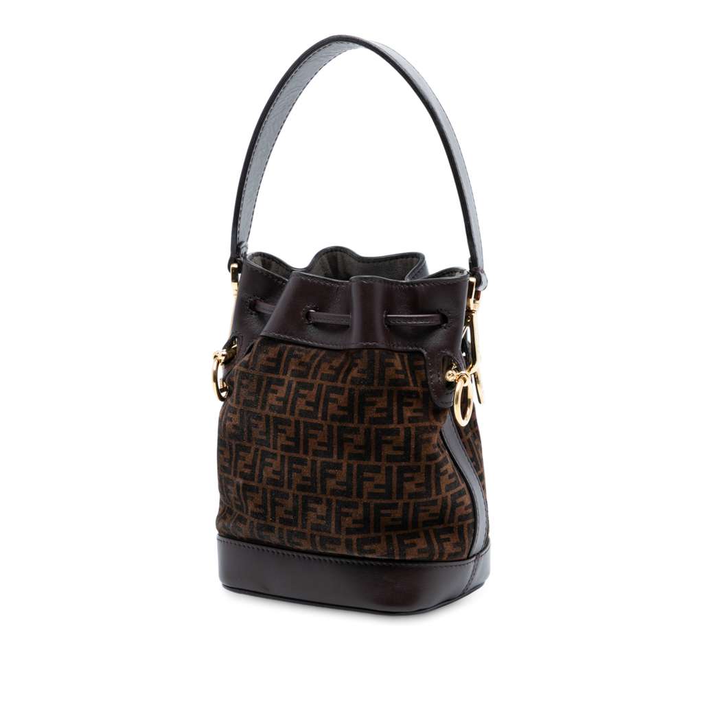 Fendi Mini Zucca Suede Mon Tresor Bucket Bag - 2