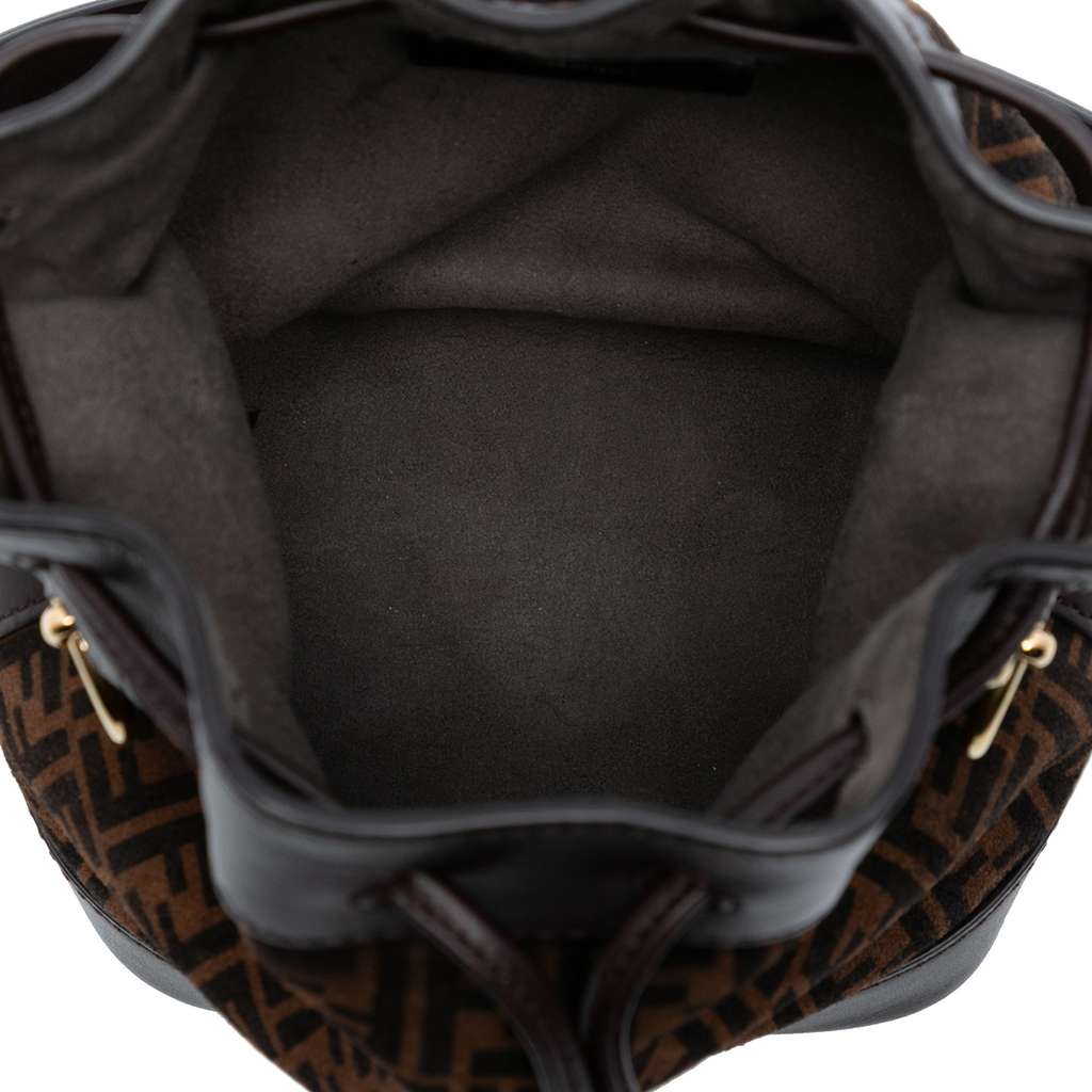 Fendi Mini Zucca Suede Mon Tresor Bucket Bag - 4