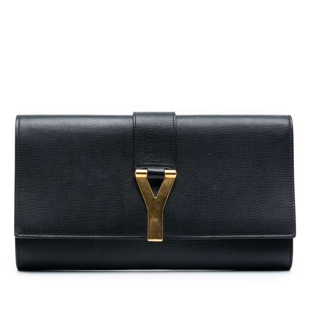 Saint Laurent Leather Chyc Ligne Clutch