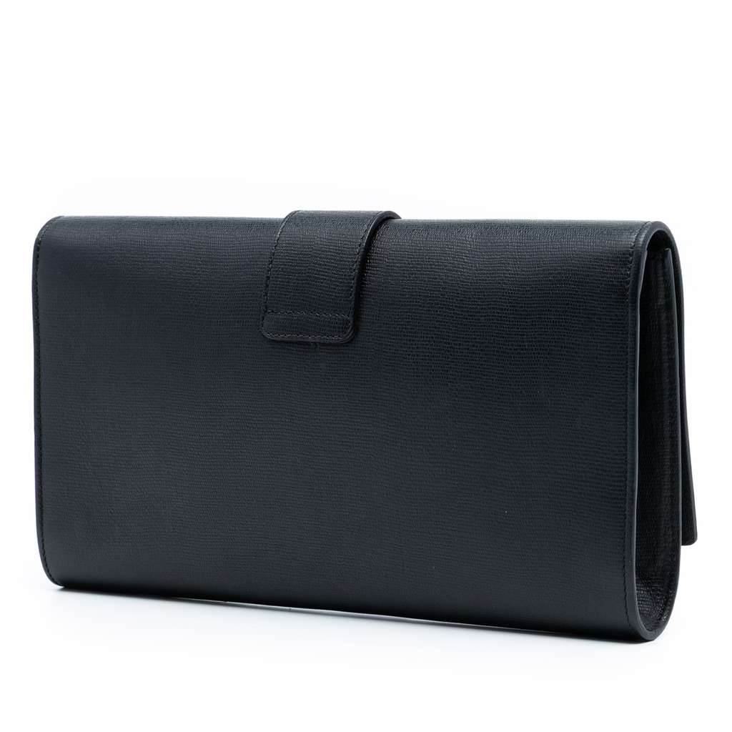 Saint Laurent Leather Chyc Ligne Clutch - 2