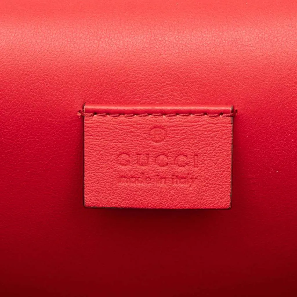 Gucci Medium Suede Dionysus Shoulder Bag Red Leather Good - Box View