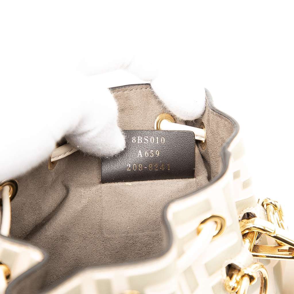 Fendi Mini Zucca Embossed Leather Mon Tresor Bucket Bag - 5