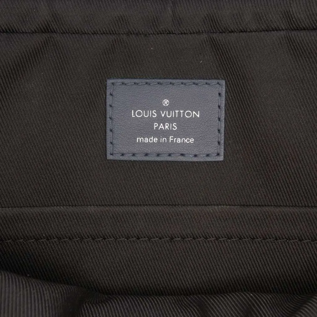 Louis Vuitton Monogram Shadow Duo Messenger Blue Leather Good - Model View