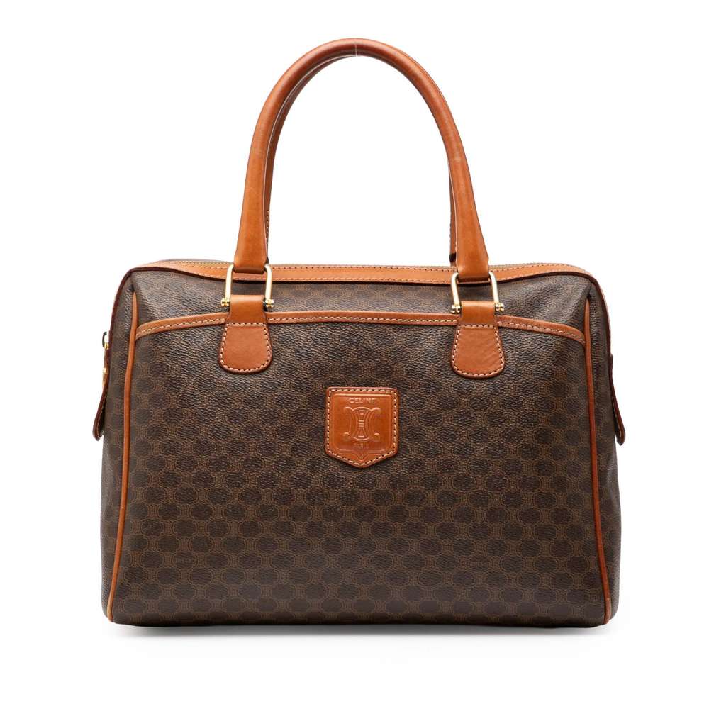 Celine Macadam Coated Canvas Handbag