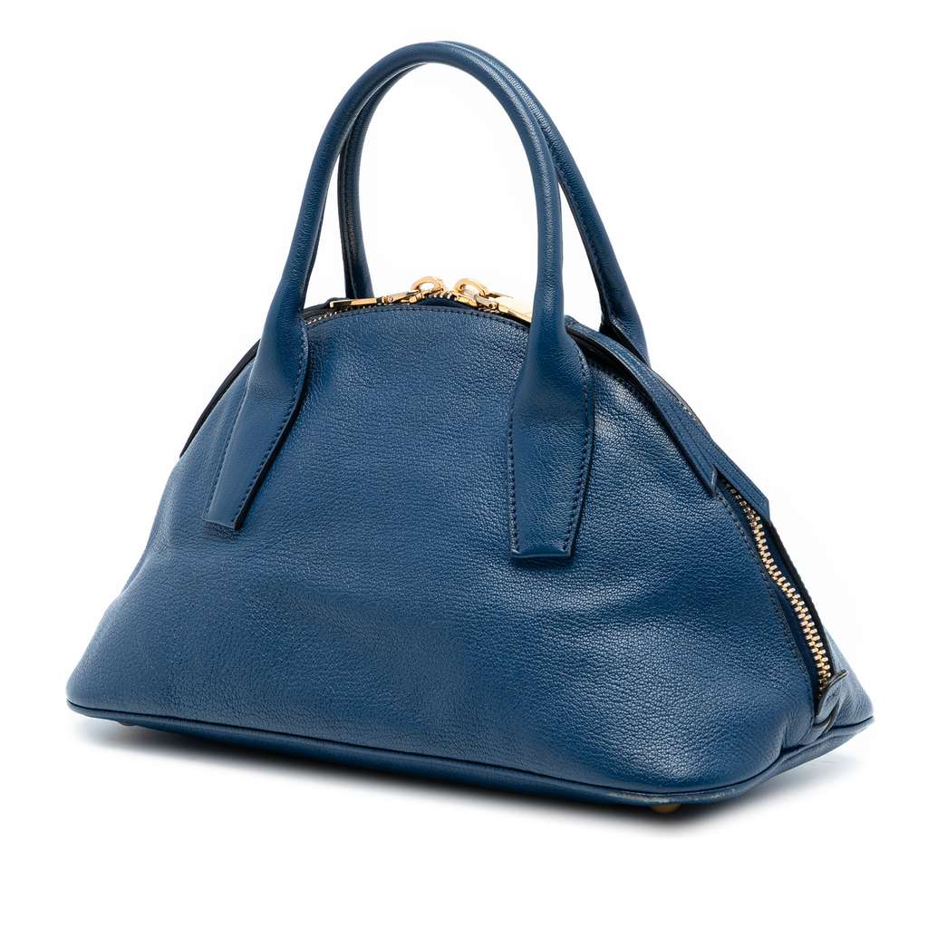 Miu Miu Goatskin Madras Bowling Bag - 2