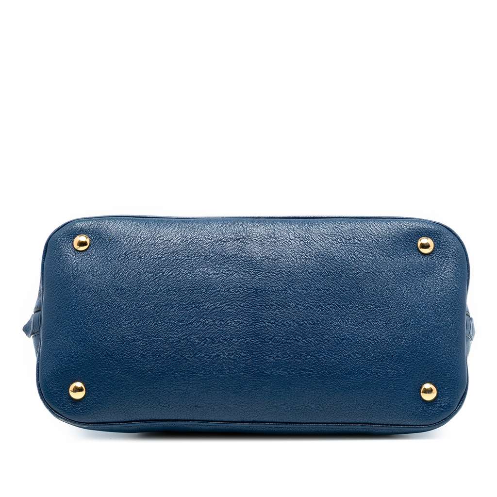 Miu Miu Goatskin Madras Bowling Bag - 3