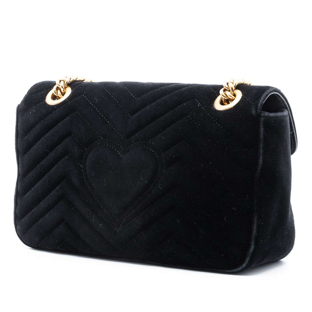 Gucci Medium GG Marmont Matelasse Velvet Sequin Embellished Shoulder Bag - 2