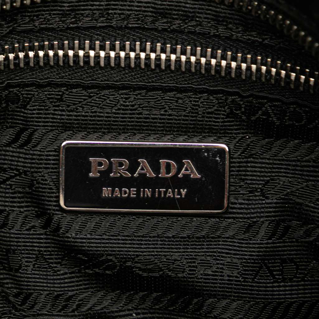 Prada Vitello Trimmed Tessuto Tote - 5