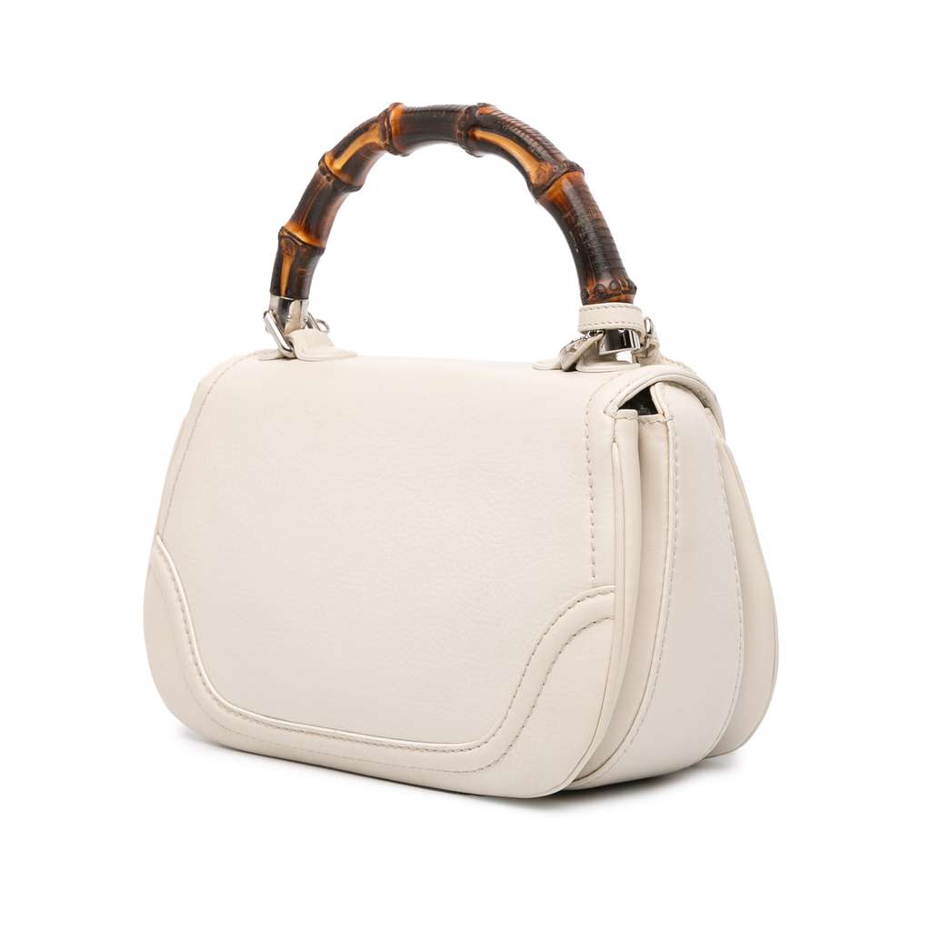 Gucci Medium Calfskin New Bamboo Top Handle Bag - 2