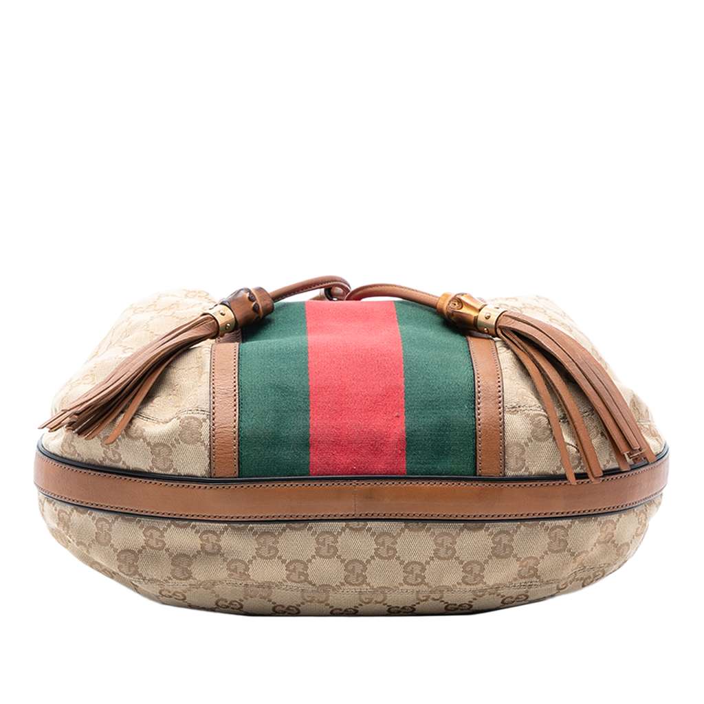 Gucci GG Canvas Web Rania Drawstring Hobo - 3