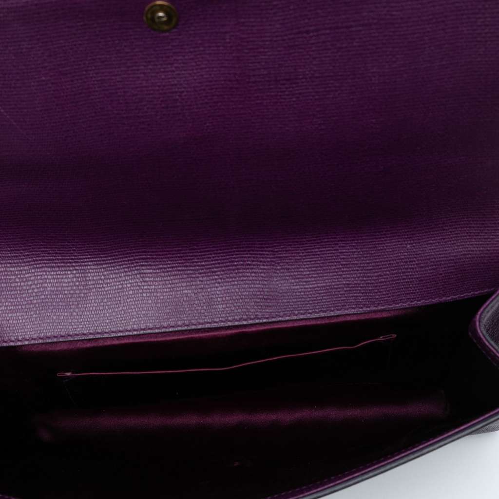 Saint Laurent Textured Leather Chyc Ligne Clutch - 4