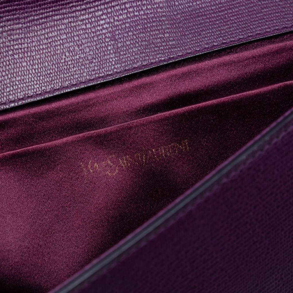 Saint Laurent Textured Leather Chyc Ligne Clutch - 5