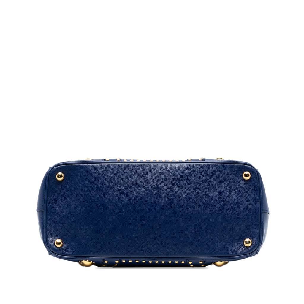 Prada Saffiano Turnlock Double Zip Studded Tote - 3