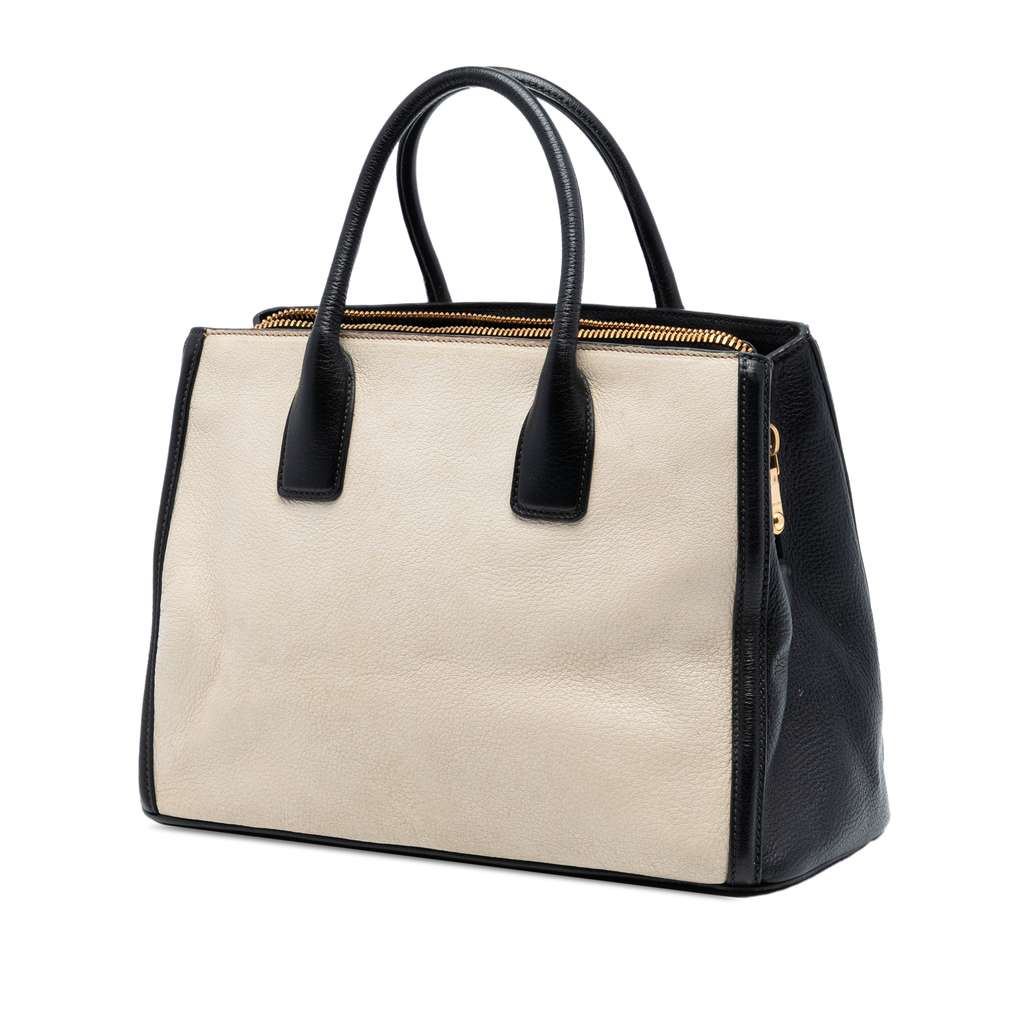 Miu Miu Bicolor Madras Goatskin Satchel - 2