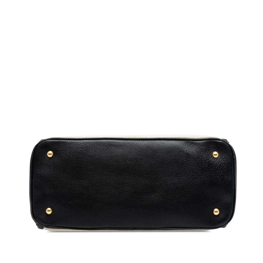 Miu Miu Bicolor Madras Goatskin Satchel - 3