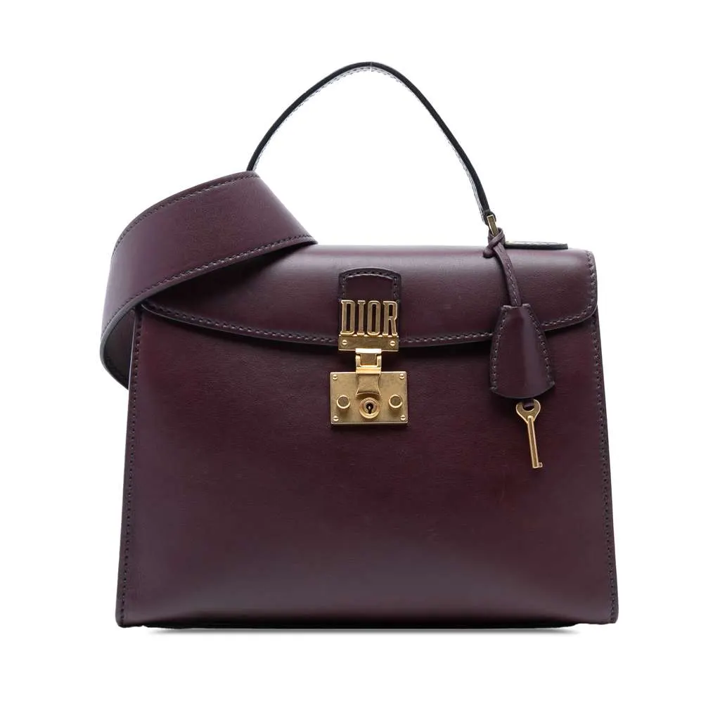 Dior Leather DiorAddict Top Handle Bag Red Leather Good - Front View