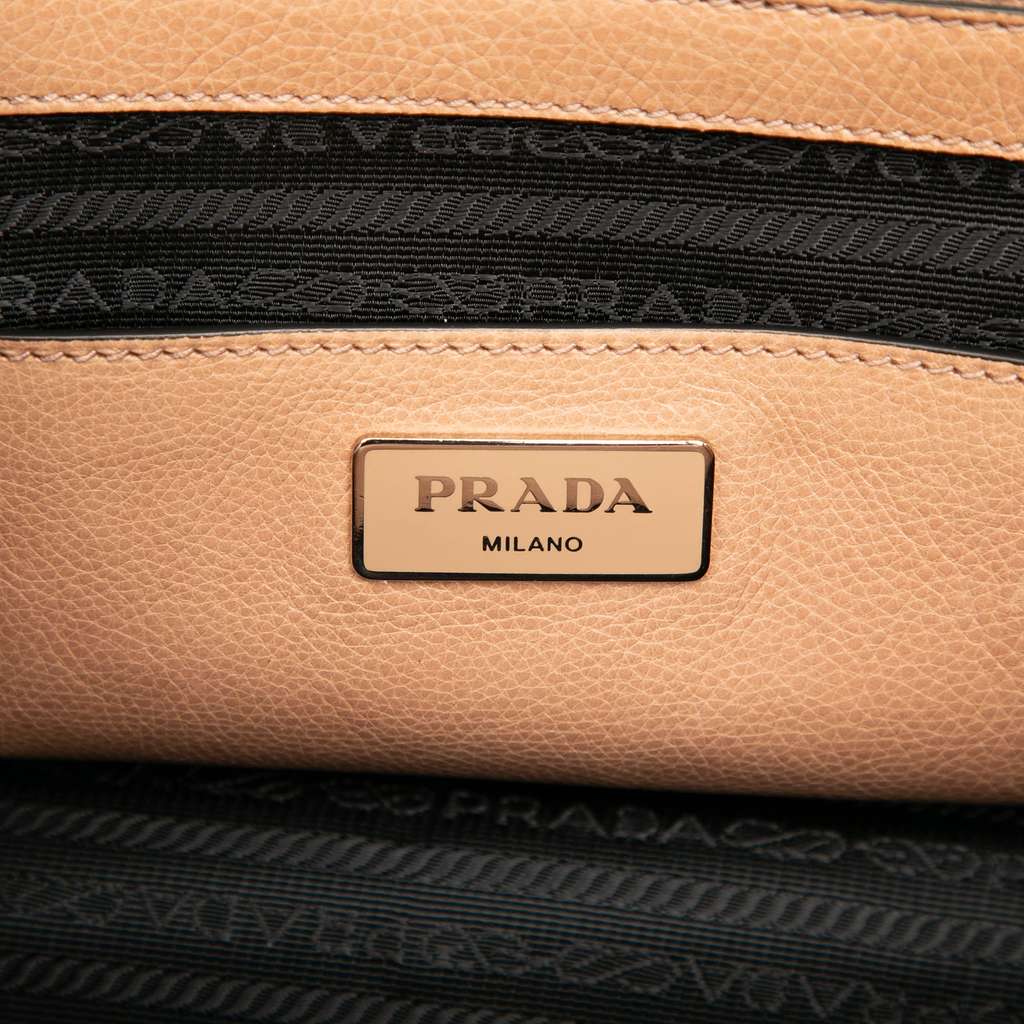 Prada Glace Calf Sound Lock Satchel - 5