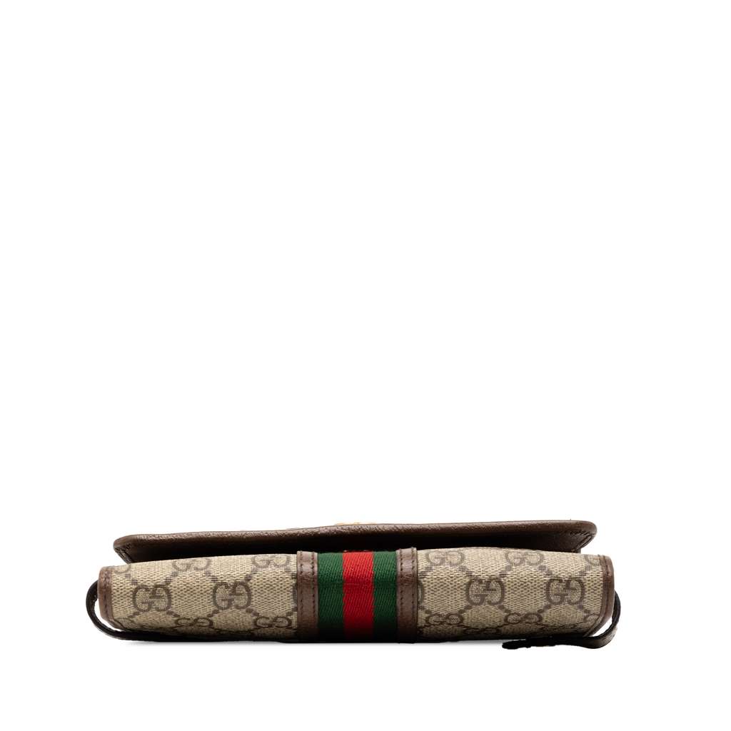 Gucci GG Supreme Web Ophidia Trifold Wallet on Strap - 3