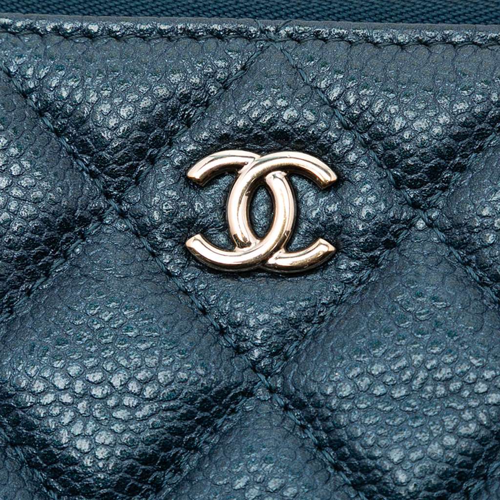 Chanel Large Quilted Caviar O Case Clutch - 5