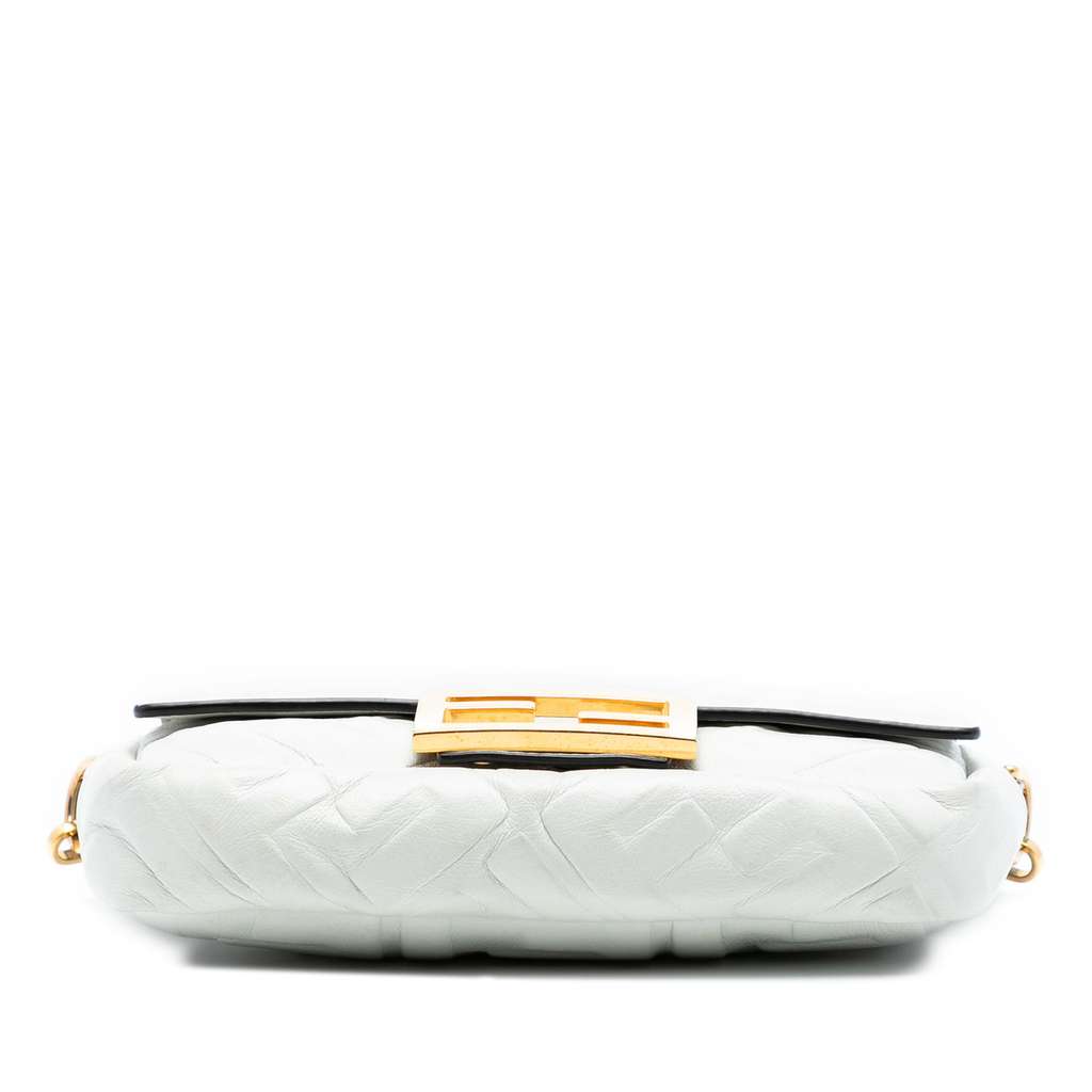Fendi Mini Zucca Embossed Leather Baguette Satchel - 3