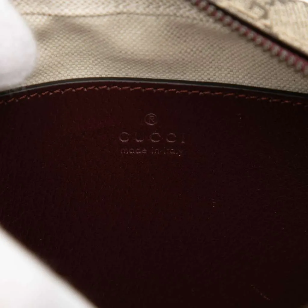Gucci Small Quilted Mini GG Canvas and GG Supreme Double G Crossbody Red Canvas Very good - Box View