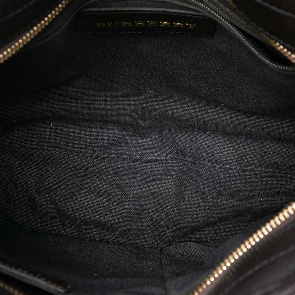 Burberry Haymarket Check Coated Canvas Brooklyn Hobo - 4