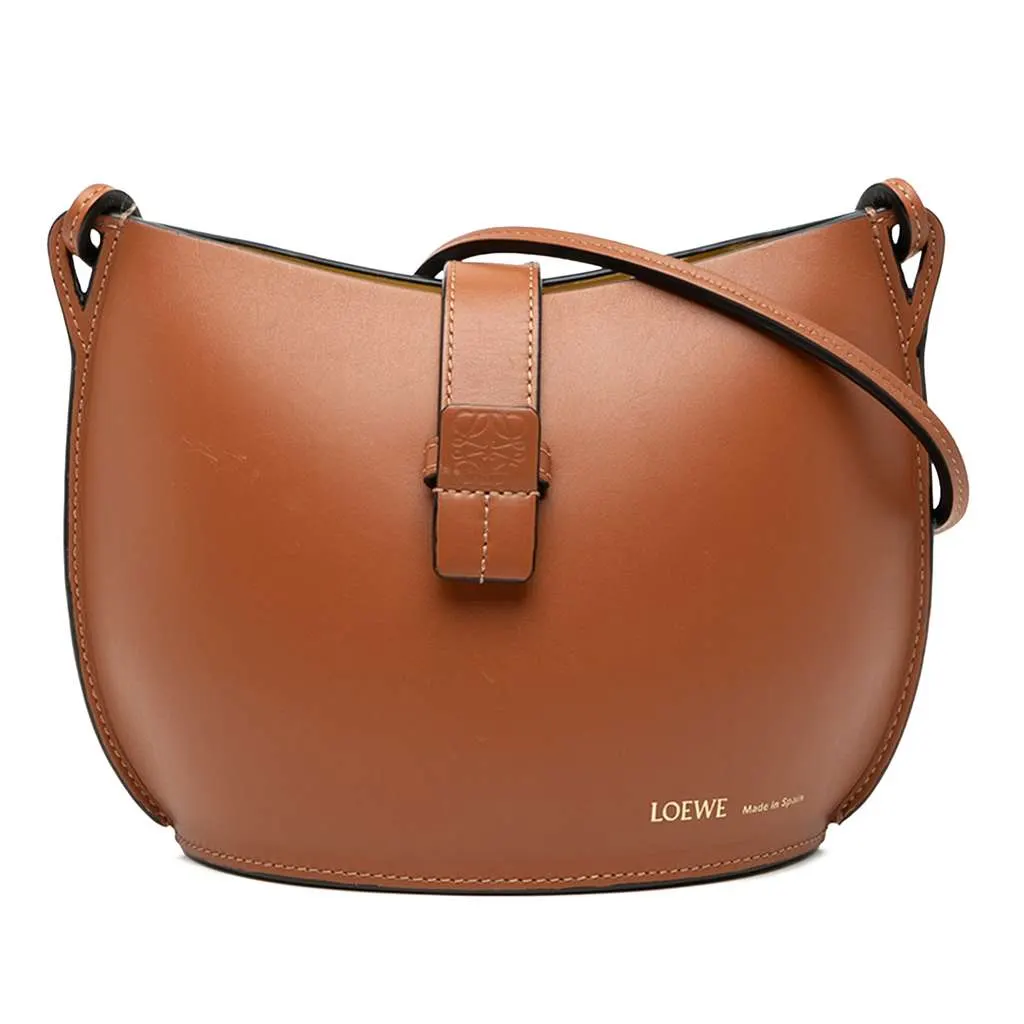 Loewe Leather Molded Bucket Bag Brown Leather Very good - Front View