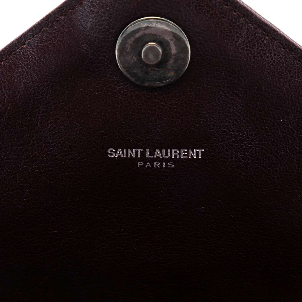 Saint Laurent Medium Quilted Chevron Sheepskin College Satchel - 5